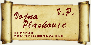 Vojna Plasković vizit kartica